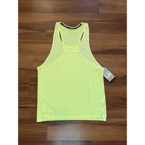 Nike Fast Dri-Fit Lemon Twist Singlet Tank Tanktop FN4229-736 Men's Size Medium